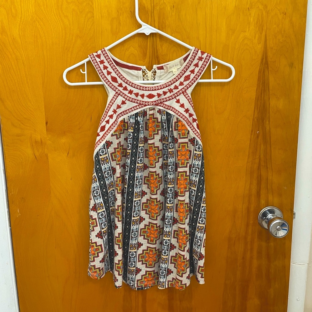 Altar’d State Small Tribal Loose Scoop Neck Tank Top
